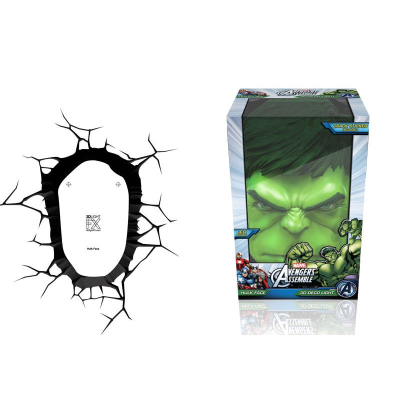 3DlightFX Hulk Face Light Figurine lumineuse décorative Vert 1 lampe(s) LED