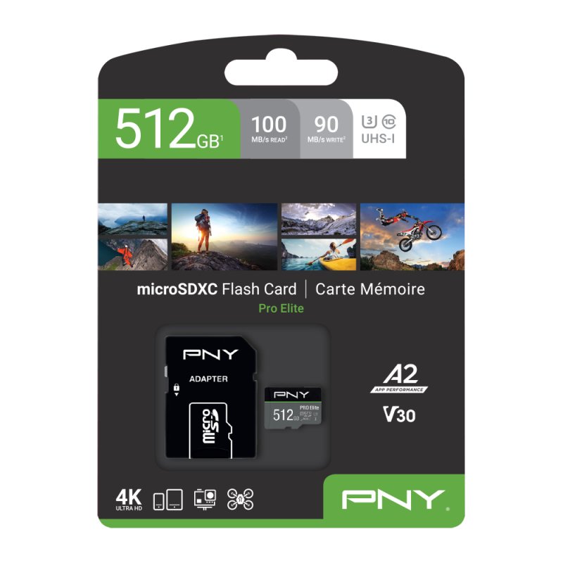 PNY PRO Elite microSDXC 512GB Class 10