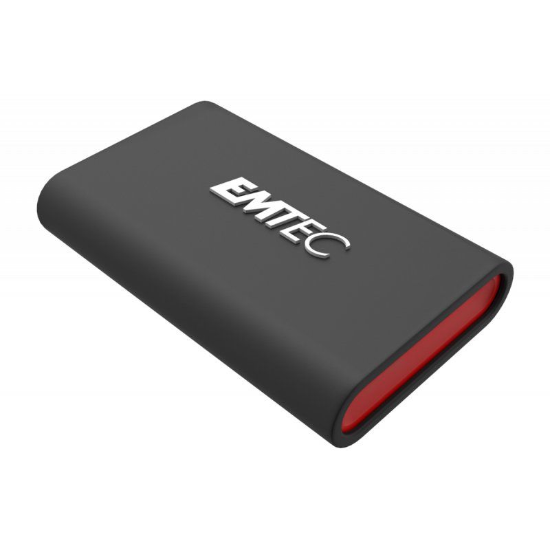 Disque SSD externe USB 3.2 Emtec X210 - 128Go (Noir/Rouge)