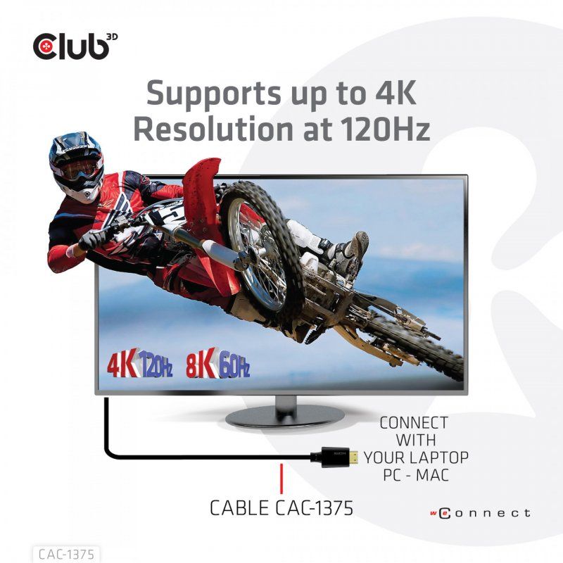CLUB3D CAC-1375 câble HDMI 5 m HDMI Type A (Standard) Noir