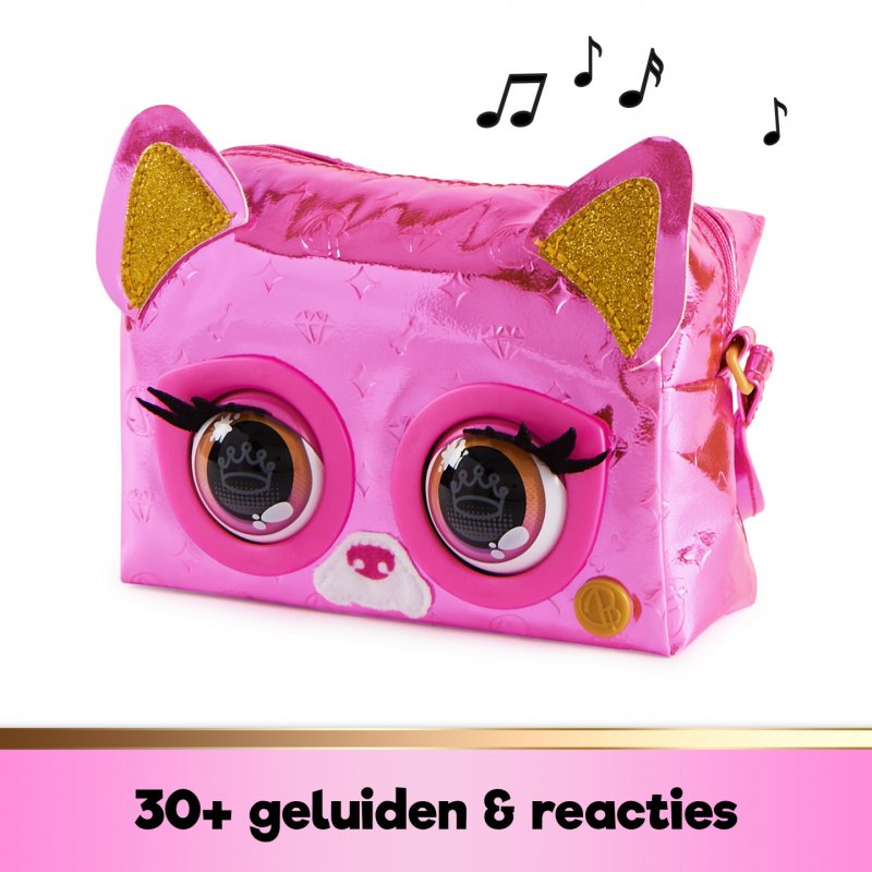 Purse Pets , Metallic Mood Flashy Frenchie, Interactive Pet Toy and Crossbody Shoulder Bag with over 30 Sounds and React