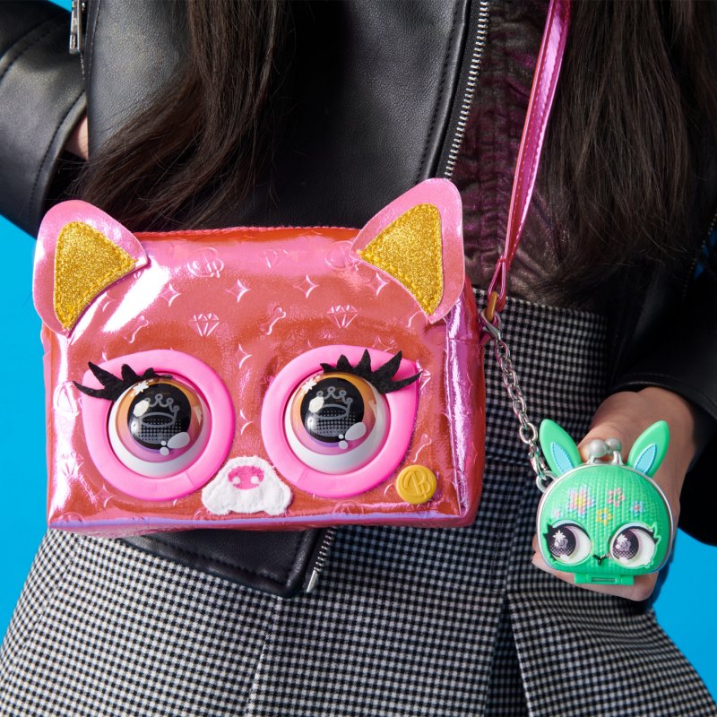 Purse Pets MÉTALLIQUE MAGIC - BULLDOG FRANÇAIS - COMPAGNON INTERACTIF FORMAT SAC À MAIN - Animal Interactif Style Mé