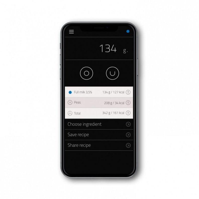 Wally - Smart kitchen scale with nutrient information - Space Black