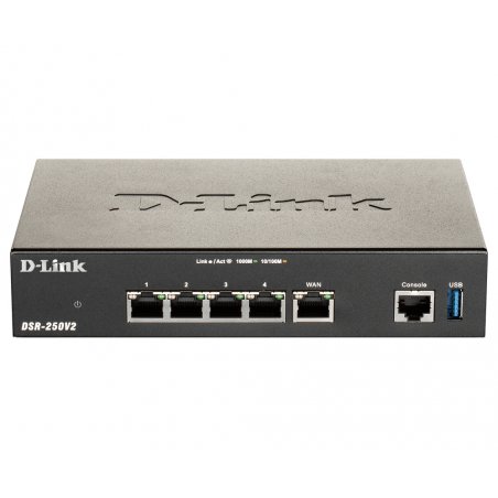 D-Link DSR-250V2 routeur sans fil Gigabit Ethernet Noir