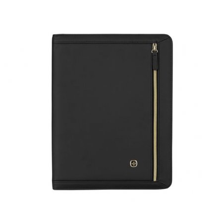 Wenger - Amelie PadFolio Noir - Conférencier zippé avec poche pour tablette intégrée