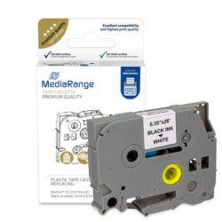 MediaRange Plastic tape cassette, for label printers using Brother TZ-221/TZe-221, permanent adhesive, 9mm, 8m, laminate