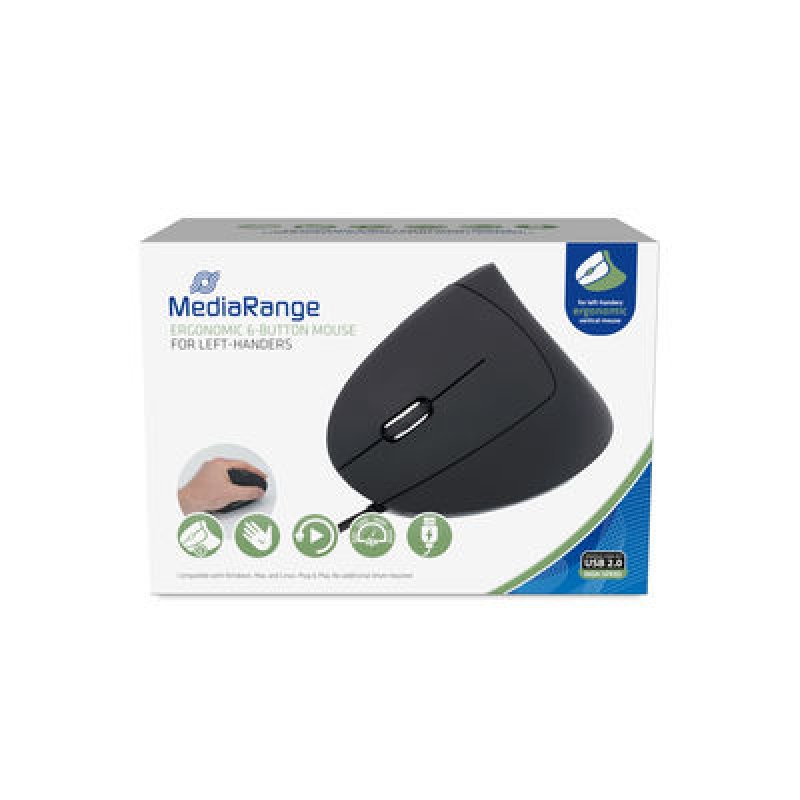 MediaRange MROS231 mouse Left-hand USB Type-A Optical 2400 DPI