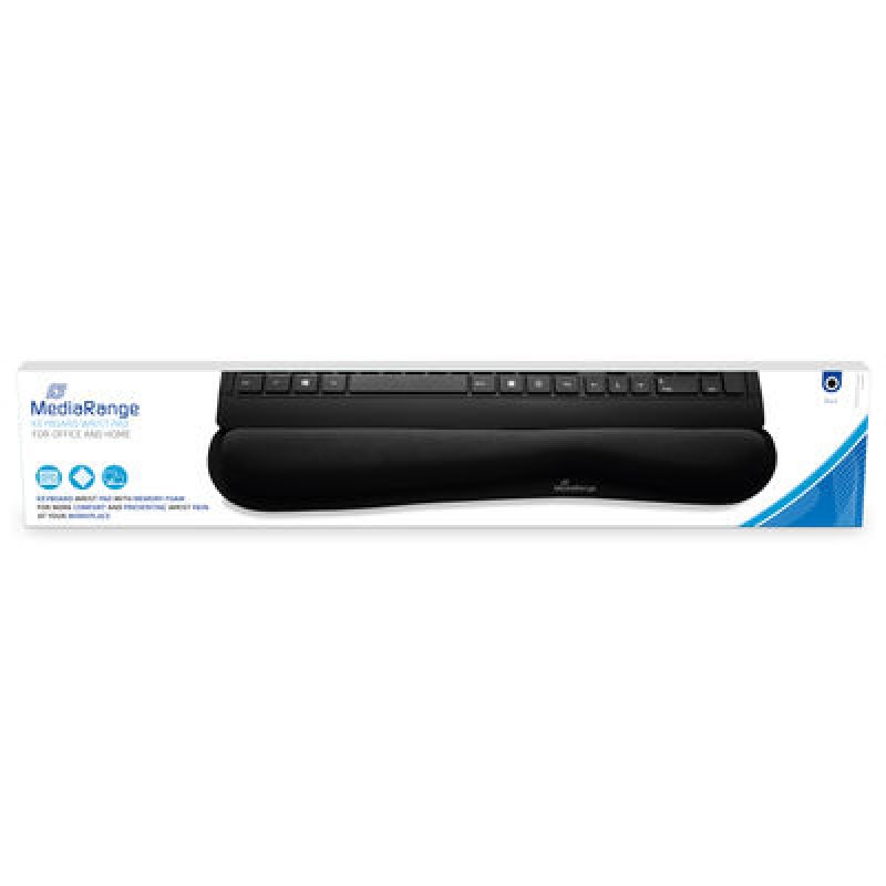 MediaRange MROS252 sous-mains Mémoire de forme, Caoutchouc Noir