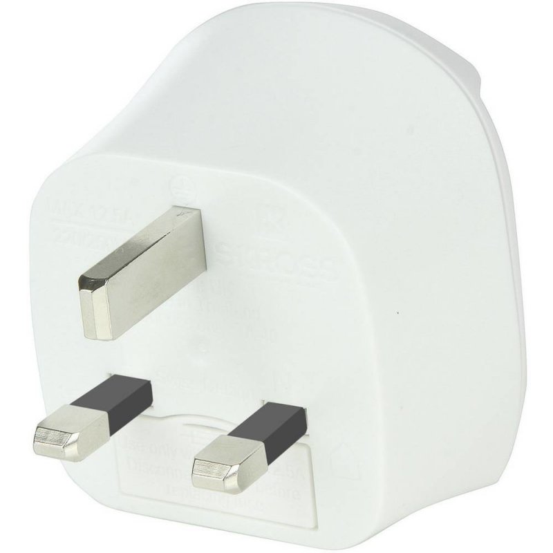 Skross 1.500230-E adaptateur prise d'alimentation Type D (Royaume-Uni) Type C (Europlug) Blanc