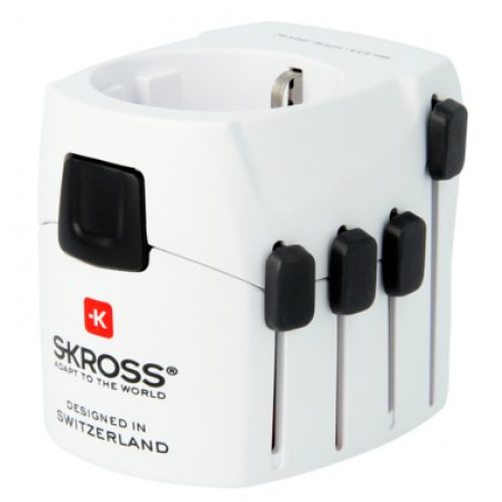 Skross PRO adaptateur prise d'alimentation Universel Blanc