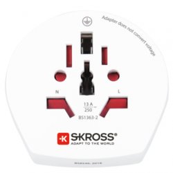 Skross 1500211-E adaptateur prise d'alimentation Type F Universel Blanc