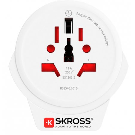 Adaptateur Secteur Skross Monde À Europe 1 Port Usb Blanc