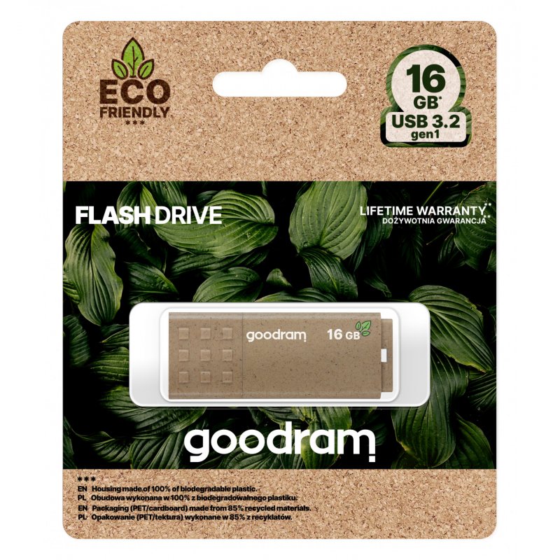 Goodram - Clé Usb 16Go Ume3 Eco - Boitier Et Packaging En Matériau 100% Recyclés