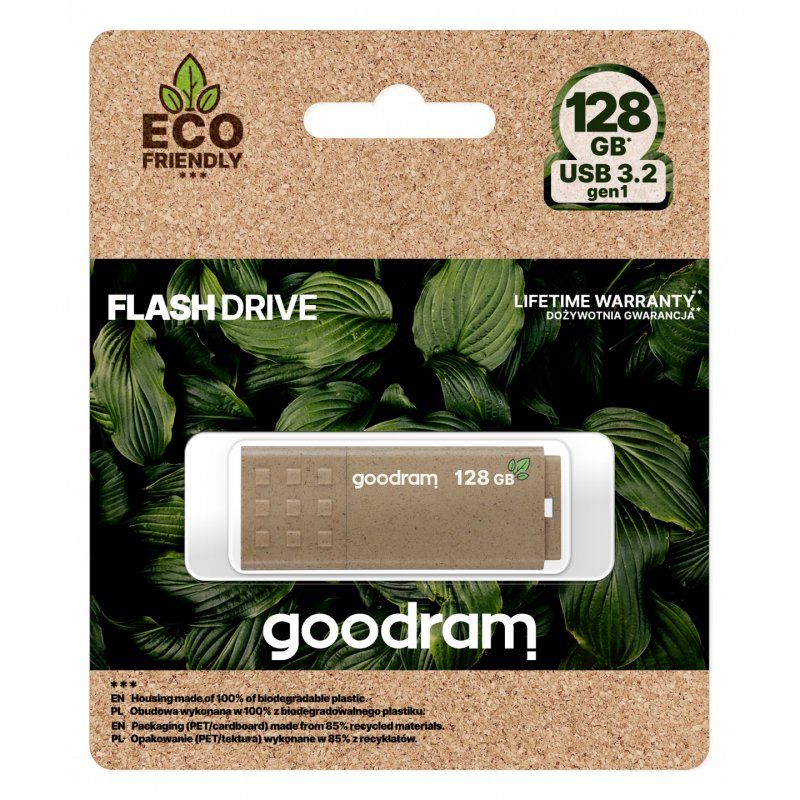 STOCK9 -Goodram UME3 Eco Friendly lecteur USB flash 128 Go USB Type-A 3.2 Gen 1 (3.1 Gen 1) Marron