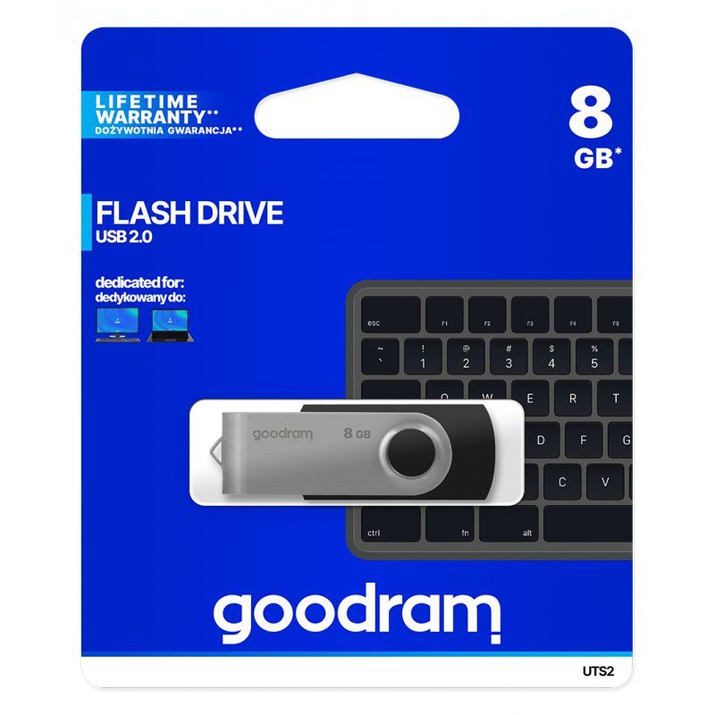 STOCK4 - Goodram UTS2 lecteur USB flash 8 Go USB Type-A 2.0 Noir