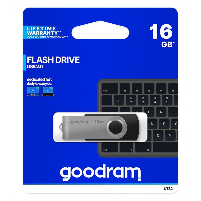 Goodram UTS2 USB flash drive 16 GB USB Type-A 2.0 Black