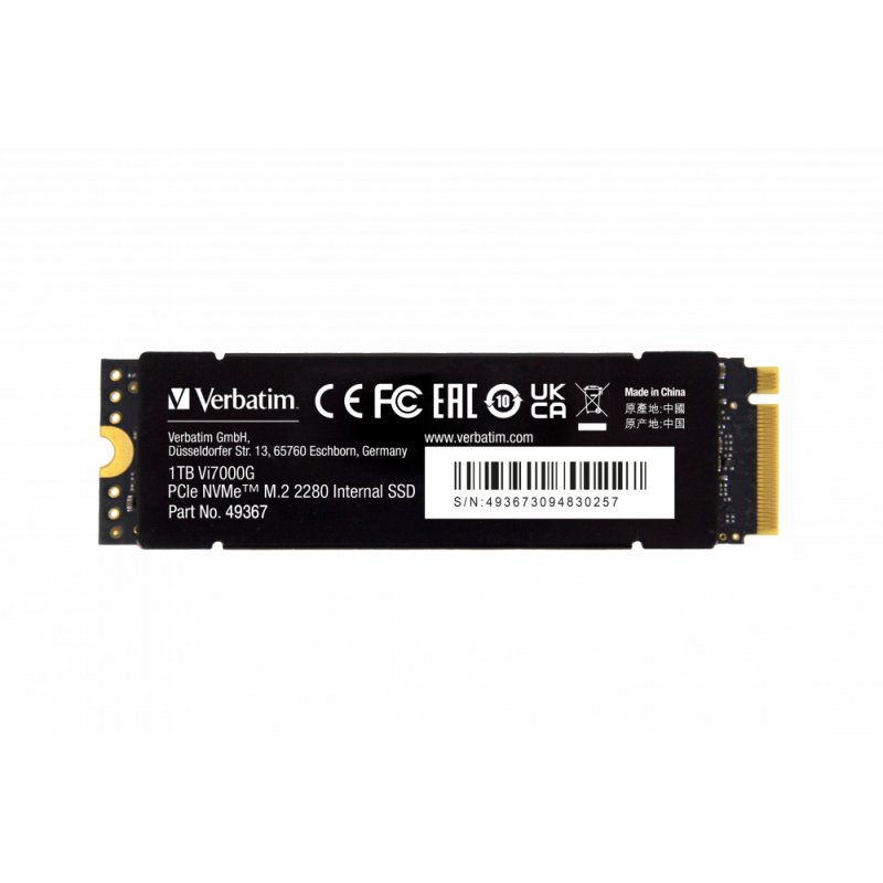 Verbatim Vi7000 PCIe NVMe M.2 SSD 1TB PCI Express 4.0
