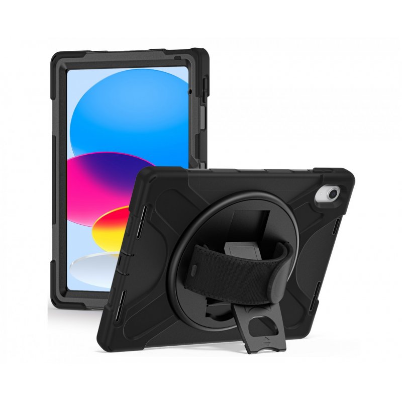 REINFORCED CASE WITH SHOULDER STRAP ROTATING HANDLE AND STAND