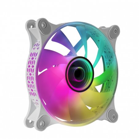Ventilateur boitier Mars Gaming MF-3D RGB - 12cm (Blanc)