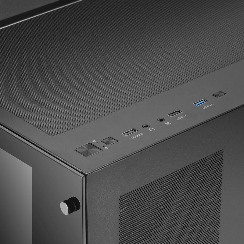 Mars Gaming MCV3 Black Custom XXL E-ATX Gaming Tower Front and Side Tempered Glass Window Dual Chamber Modular Frame