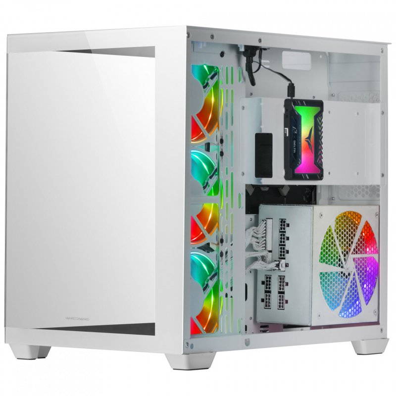 Boitier Grand Tour E-ATX Mars Gaming MCV4 RGB avec panneaux vitrés (Blanc)
