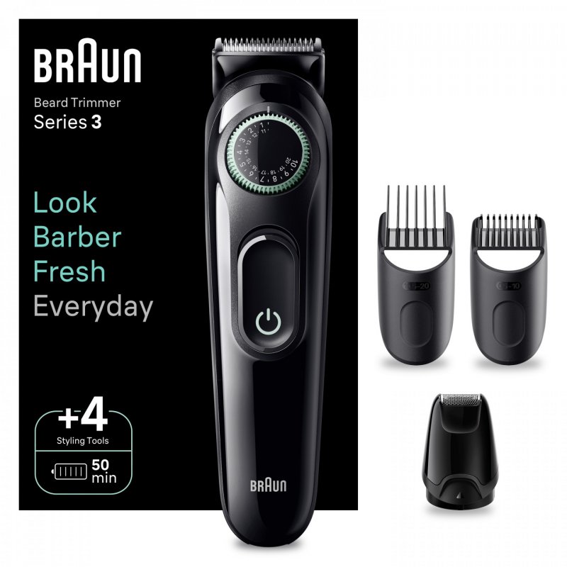 Braun BeardTrimmer 3 BT3421 Batterie 40 2 cm Noir