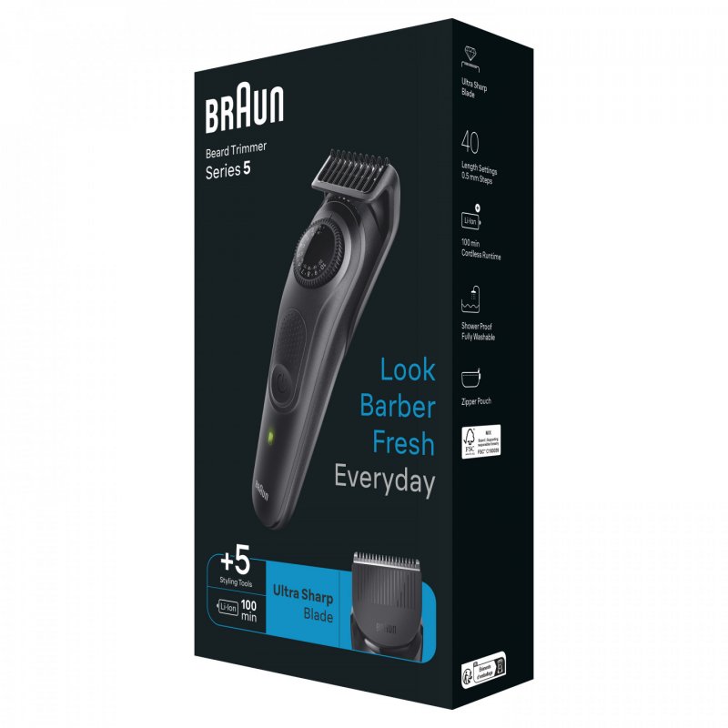 Braun BeardTrimmer 5 BT5420 Battery 40 2 cm Black