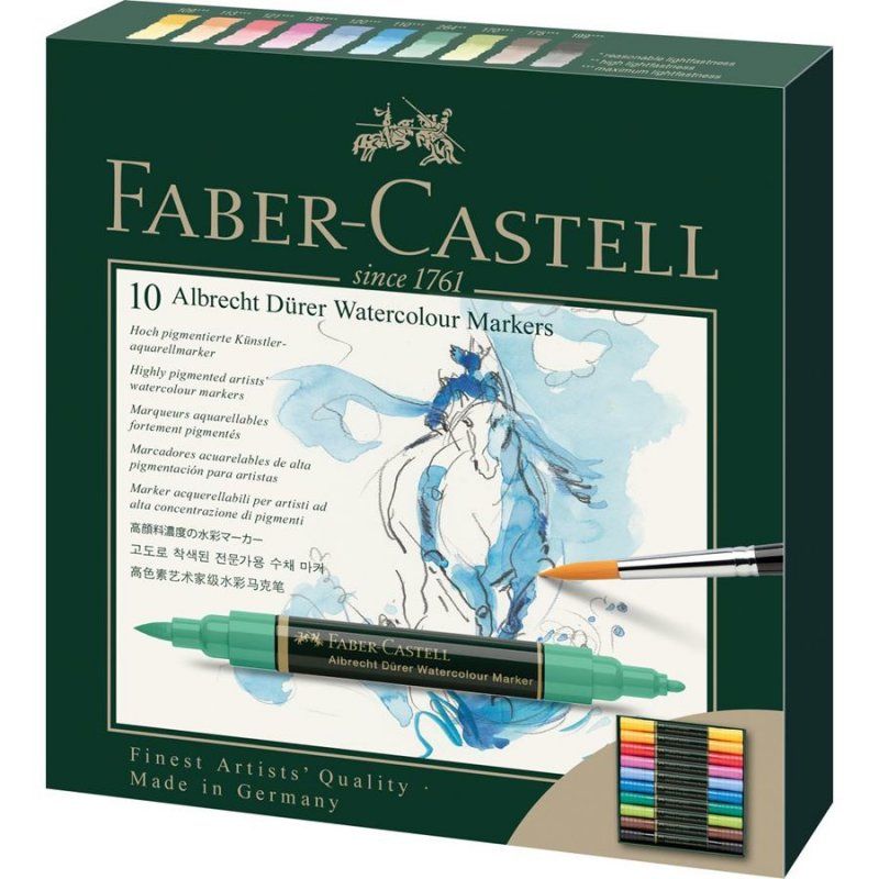 Faber-Castell Marqueur d'aquarelle Albrecht Dürer, boîtes de 10