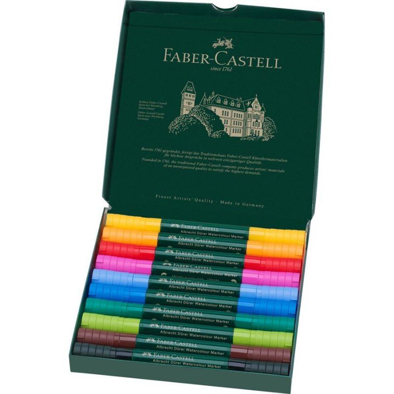 Faber-Castell Marqueur d'aquarelle Albrecht Dürer, boîtes de 10
