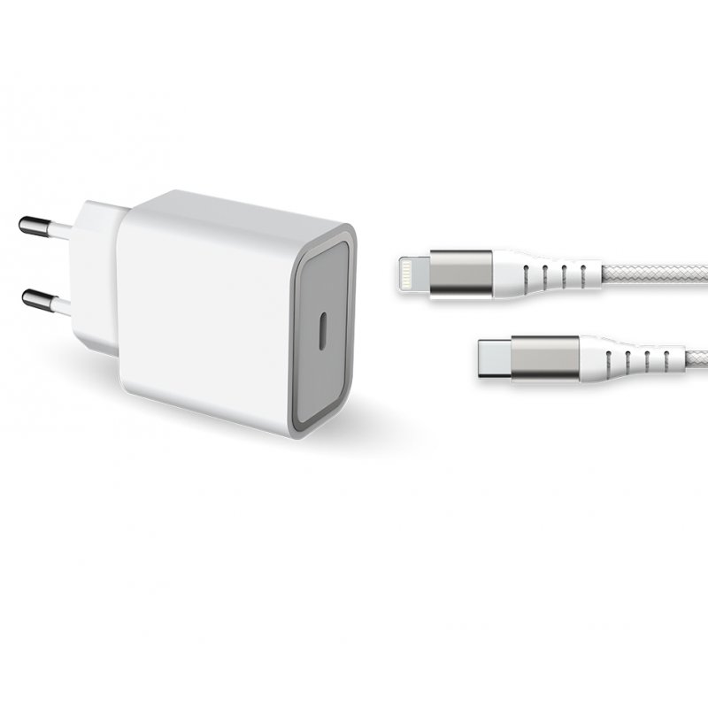 FPCS 1USBC PD20W+CABLE C/MFI1.2RecyWHITE