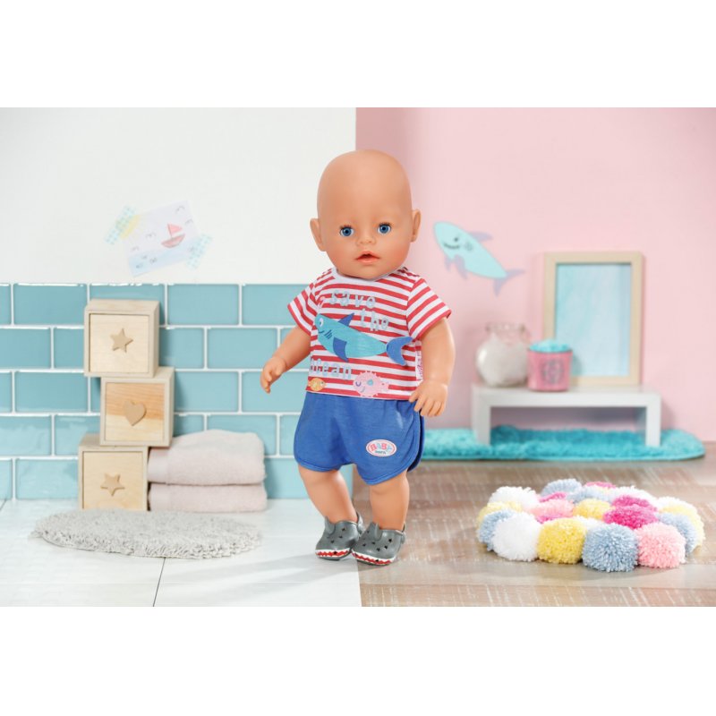 BABY born - Bath Pyjamas wShoes blue 43cm (834268)