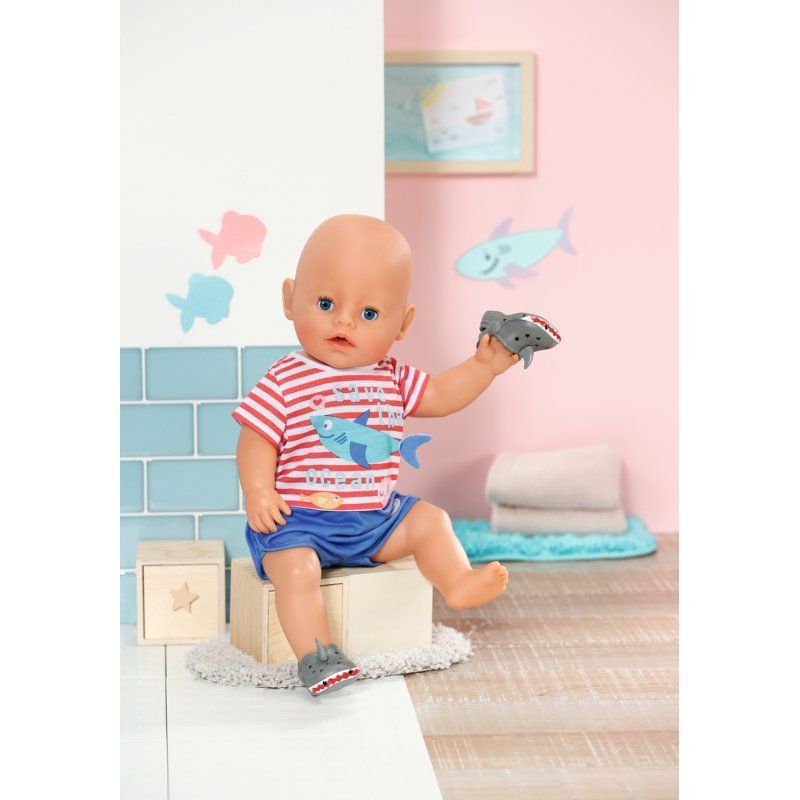 BABY born Bath Pyjamas wShoes blue 43cm Pyjama de poupée