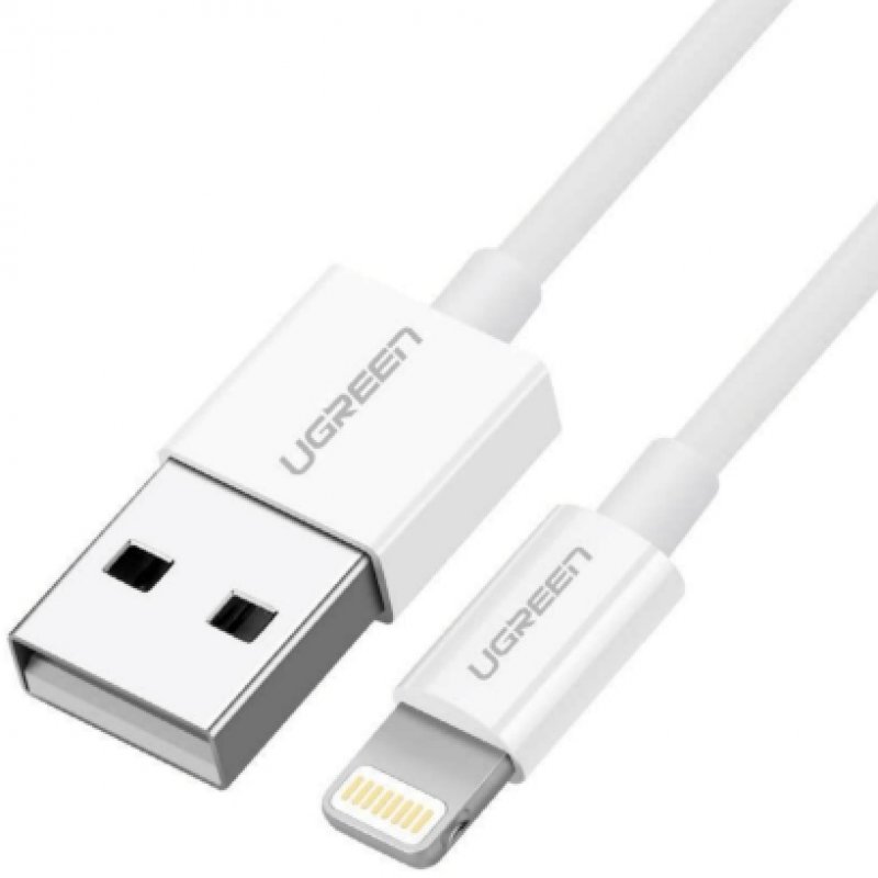 Ugreen cable USB 2.0 A lightning 2m, 5V/2.4A iPhone 7 / 7plus / 6S/ 6 / 6 Plus, iPhone 5s/5c/5, iPad Mini/Mini 2, iPad 1