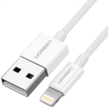 Ugreen cable USB 2.0 A lightning 2m, 5V/2.4A iPhone 7 / 7plus / 6S/ 6 / 6 Plus, iPhone 5s/5c/5, iPad Mini/Mini 2, iPad 1