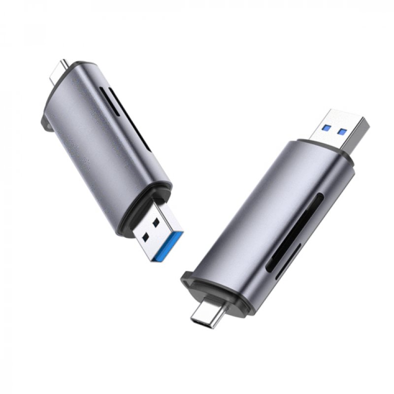 UGREEN USB + USB-C Adapter Card Reader SD + microSD (gray)