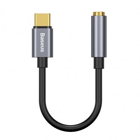 Baseus L54 câble de téléphone portable Noir, Gris USB C 3,5mm