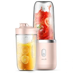 Deerma NU05 blender 0,4 L Mélangeur de table Rose, Acier inoxydable