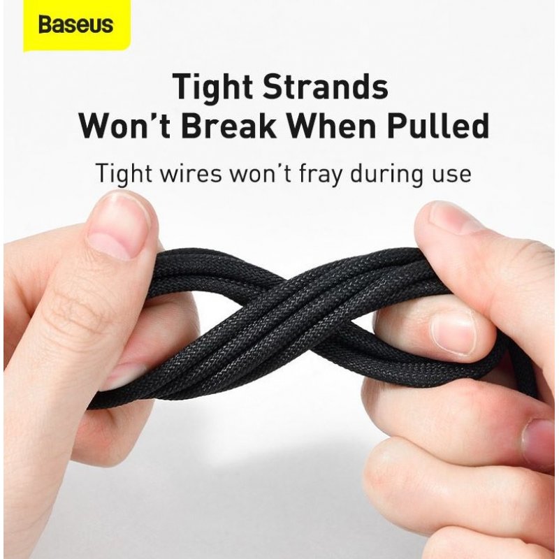 Baseus CALWJ-A01 câble Lightning 2 m Noir