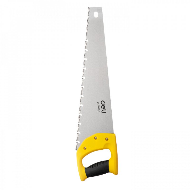 Deli Tools EDL6845A scie Scie à refendre 45 cm Noir, Argent, Jaune
