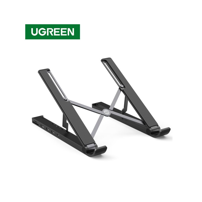Laptop Stand Docking Station UGREEN X-KIT, USB-C, 2xUSB 3.0, 4K HDMI, SD/TF (black)