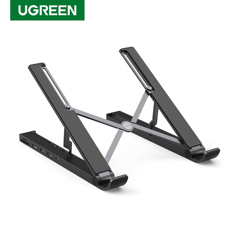 Laptop Stand Docking Station UGREEN X-KIT, USB-C, 2xUSB 3.0, 4K HDMI, SD/TF (black)