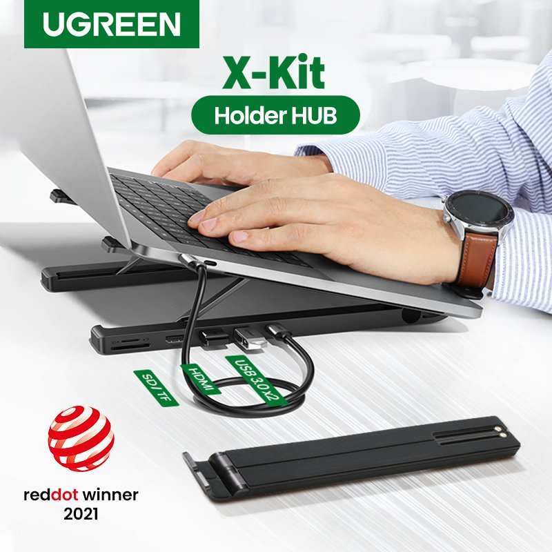 Ugreen X-Kit Docking Station USB-C to 2*USB3.0+HDMI+SD+TF Card Reader