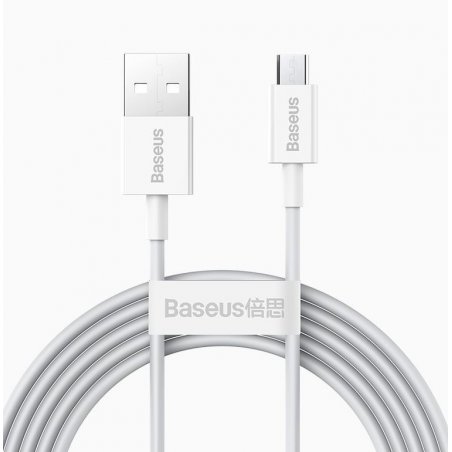 Baseus Superior câble USB 2 m USB 2.0 USB A Micro-USB A Blanc