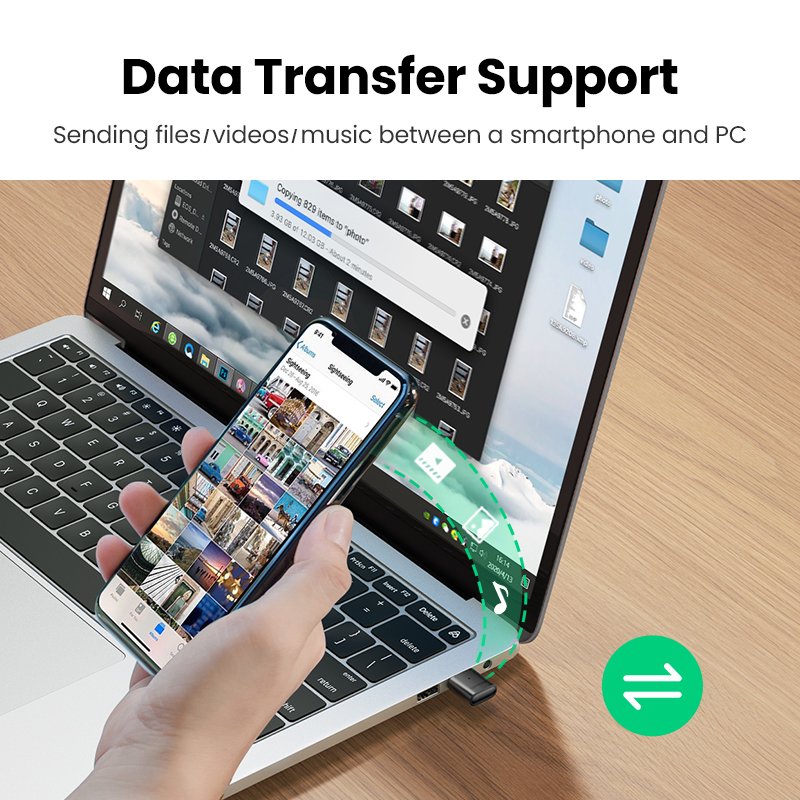 UGREEN CM390 Bluetooth 5.0 USB adapter for PC (black)