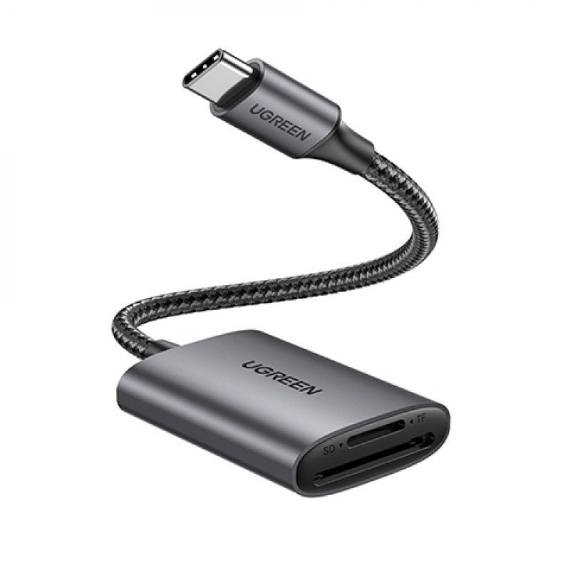 STOCK2-Ugreen 80888 lecteur de carte mémoire USB 3.2 Gen 1 (3.1 Gen 1) Type-C Noir, Métallique