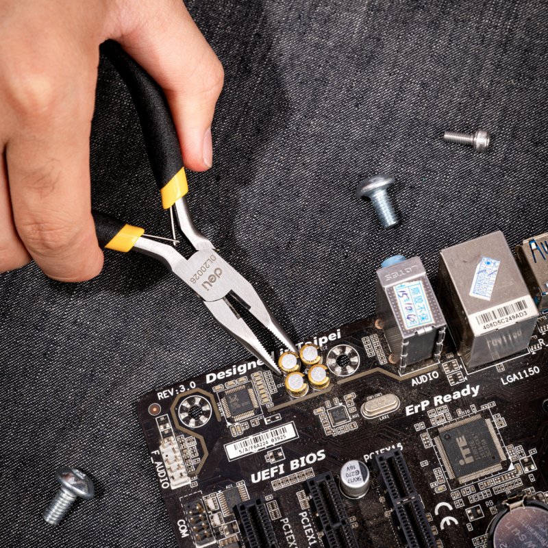 Mini Pliers 5" Deli Tools EDL20026 (yellow)