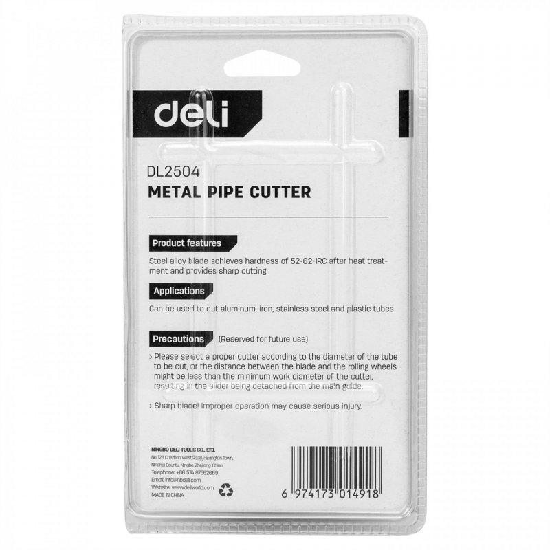 Deli Tools EDL2504 manual pipe cutter Pipecutter