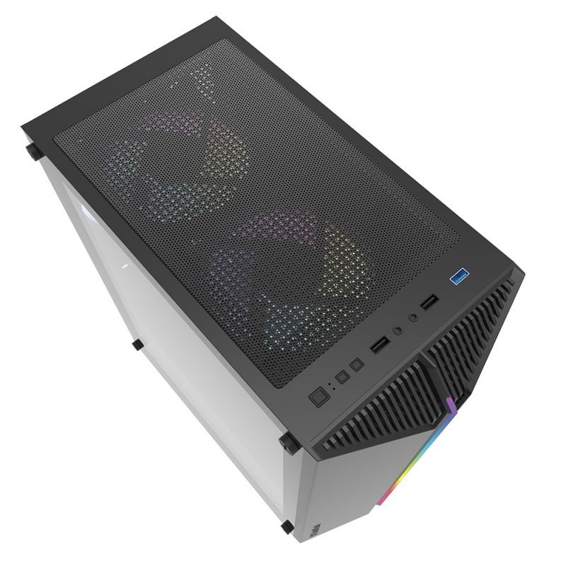 Darkflash DK151 computer case LED with 3 fan (black)