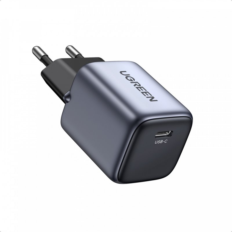 UGREEN CD318 Nexode mini, USB-C, PD3.0, QC4.0, GaN, 20W charger (Gray)