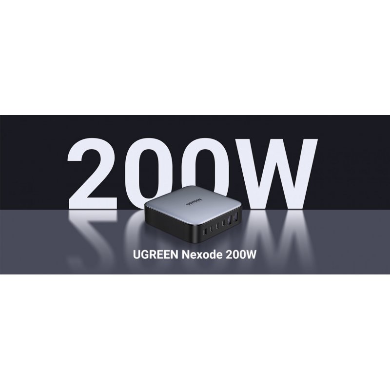 Ugreen 40914 Nexode 200W GaN Desktop USB-C USB-A Charger